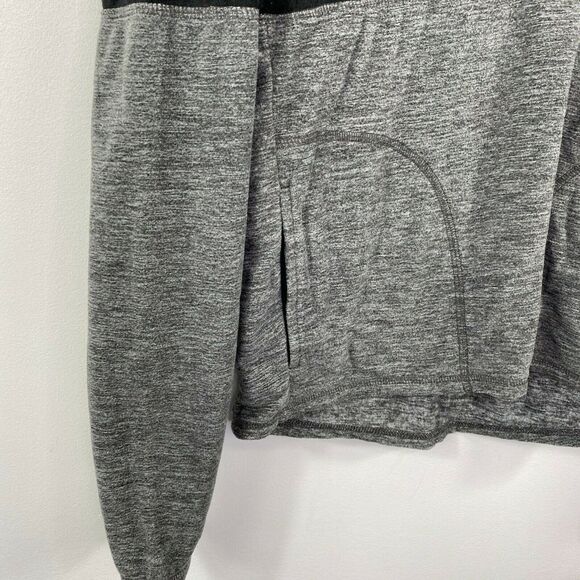 SO Grey Black Colorblock Half Zip Long Sleeve Pullover Junior's Size Small S - Picture 5 of 7